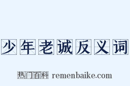 少年老诚反义词是什么意思的图片